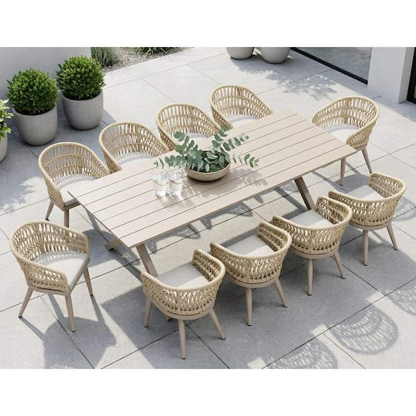 Comedor de terraza en rattan sintético 13