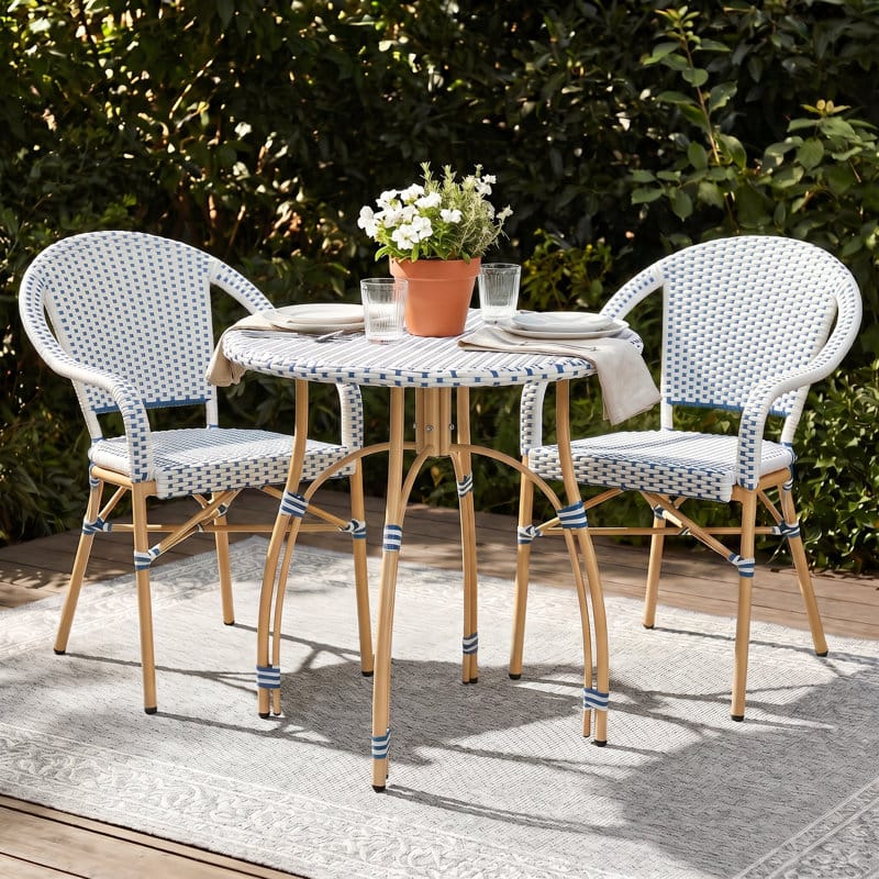 Comedor de terraza en rattan sintético 19