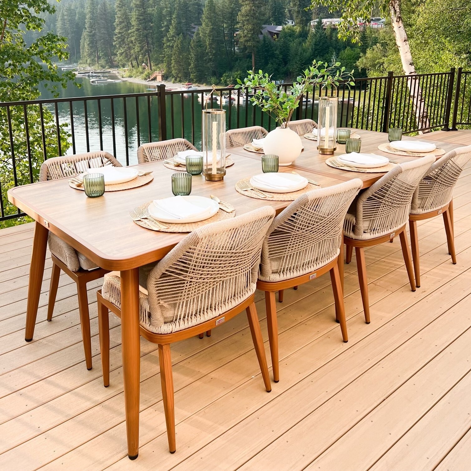 Comedor de terraza en rattan sintético 26
