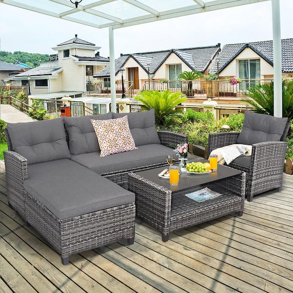 Mueble de terraza en rattan sintético 1