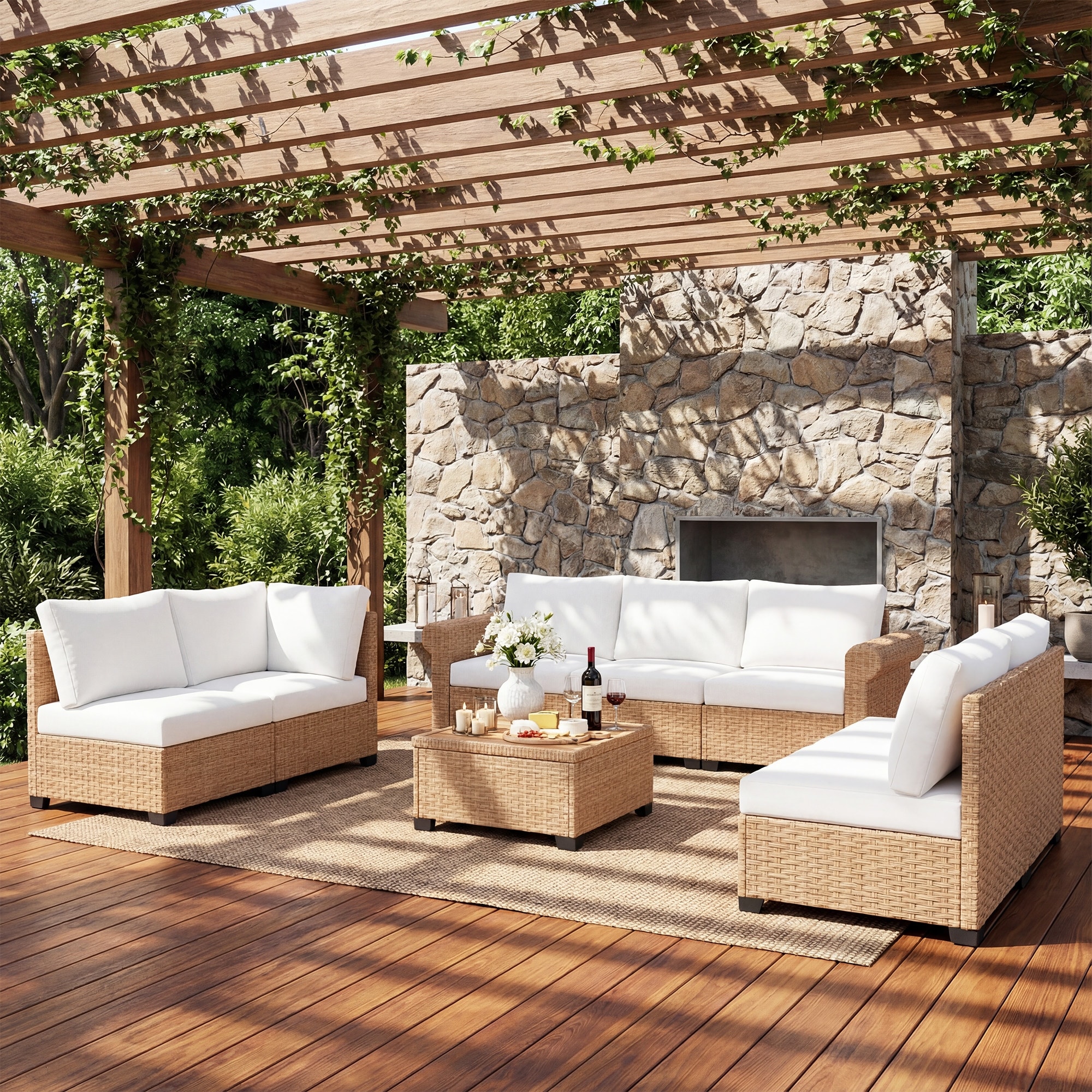 Mueble de terraza en rattan sintético 5
