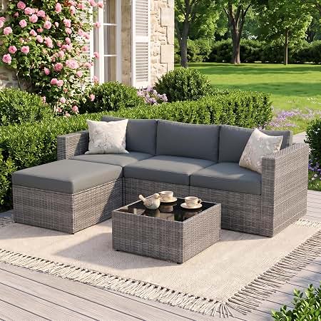 Mueble de terraza en rattan sintético 7