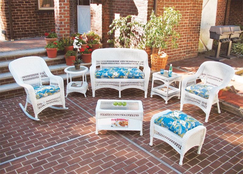 Mueble de terraza en rattan sintético 12