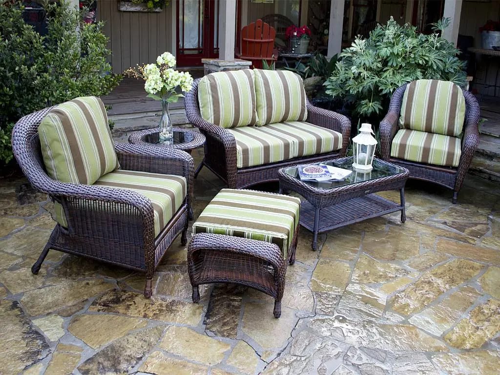 Mueble de terraza en rattan sintético 13