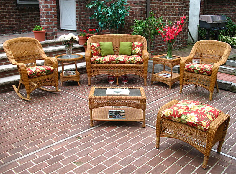 Mueble de terraza en rattan sintético 18