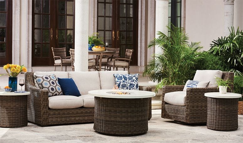 Mueble de terraza en rattan sintético 19